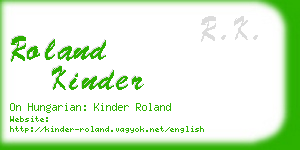 roland kinder business card